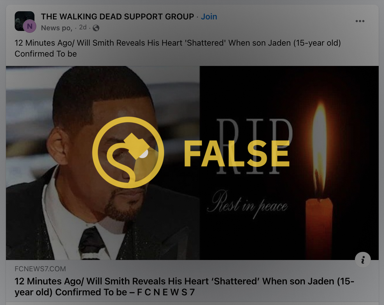 Jaden Smith Addresses False Rumor Of His Death