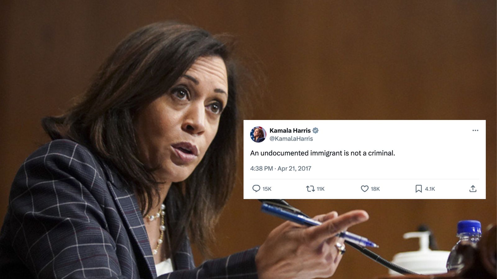 Harris Once Said, 'An Undocumented Immigrant Is Not a Criminal'?